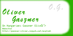 oliver gaszner business card